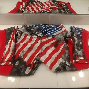 Abs2b SZ XS American Flag Print Workout Pant